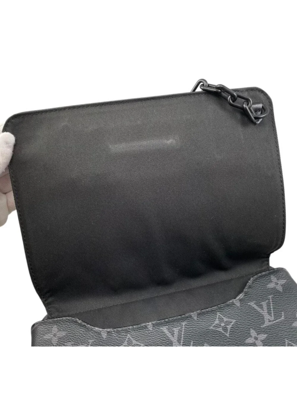 Louis Vuitton Shoulder Bag Steamer Messenger Monogram Eclipse Black